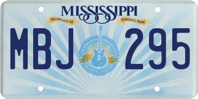 MS license plate MBJ295