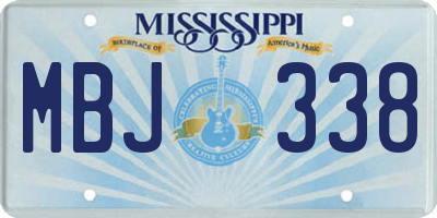 MS license plate MBJ338
