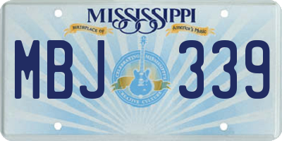 MS license plate MBJ339