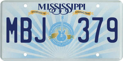 MS license plate MBJ379