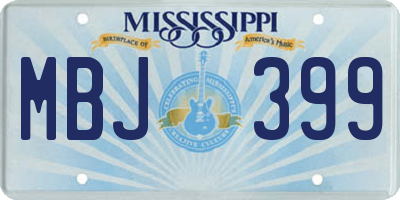 MS license plate MBJ399