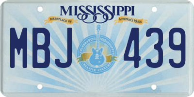 MS license plate MBJ439