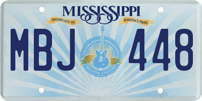 MS license plate MBJ448