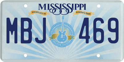 MS license plate MBJ469