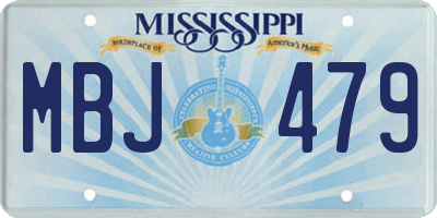 MS license plate MBJ479