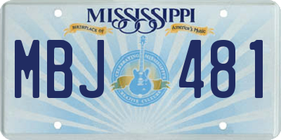 MS license plate MBJ481