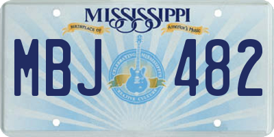 MS license plate MBJ482