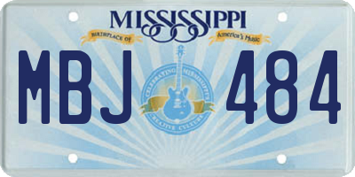 MS license plate MBJ484