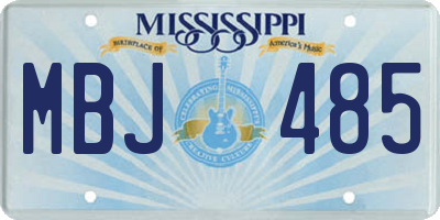 MS license plate MBJ485