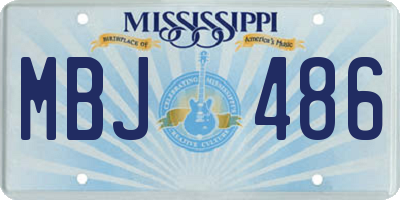 MS license plate MBJ486