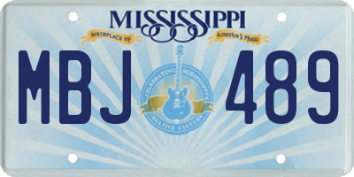 MS license plate MBJ489