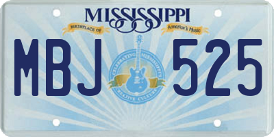 MS license plate MBJ525