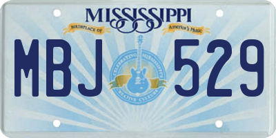 MS license plate MBJ529