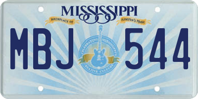 MS license plate MBJ544