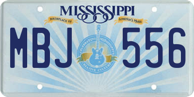 MS license plate MBJ556