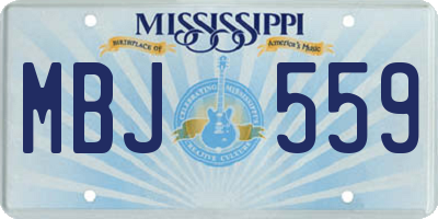 MS license plate MBJ559