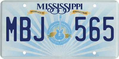 MS license plate MBJ565