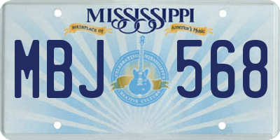 MS license plate MBJ568