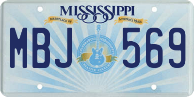 MS license plate MBJ569