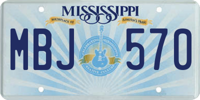 MS license plate MBJ570
