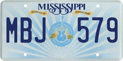 MS license plate MBJ579