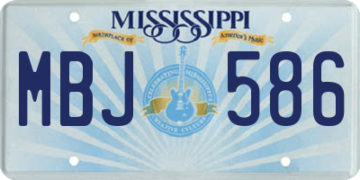 MS license plate MBJ586