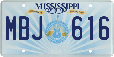 MS license plate MBJ616