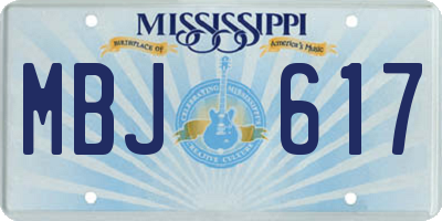 MS license plate MBJ617
