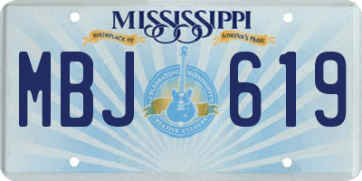 MS license plate MBJ619