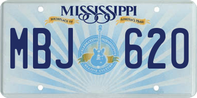 MS license plate MBJ620
