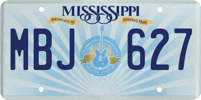 MS license plate MBJ627