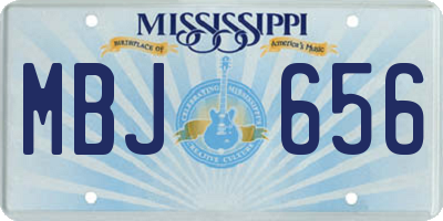 MS license plate MBJ656
