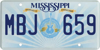 MS license plate MBJ659