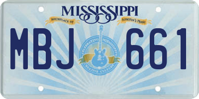 MS license plate MBJ661