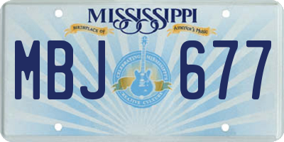 MS license plate MBJ677