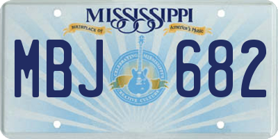MS license plate MBJ682