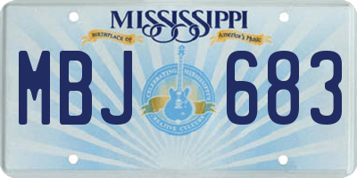 MS license plate MBJ683
