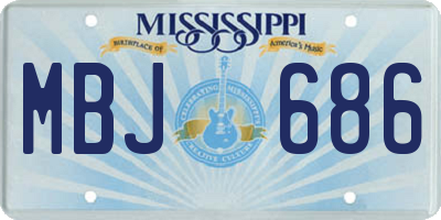MS license plate MBJ686