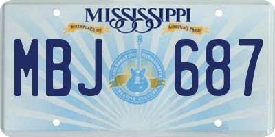 MS license plate MBJ687