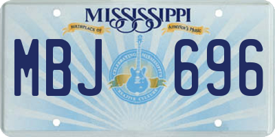 MS license plate MBJ696