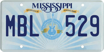 MS license plate MBL529