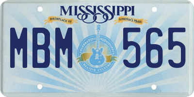 MS license plate MBM565
