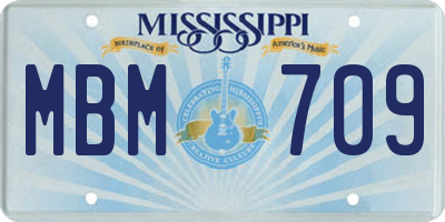MS license plate MBM709
