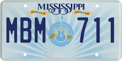 MS license plate MBM711