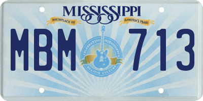 MS license plate MBM713