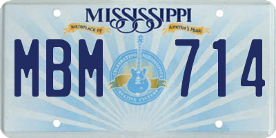 MS license plate MBM714