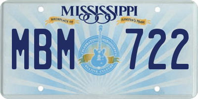 MS license plate MBM722