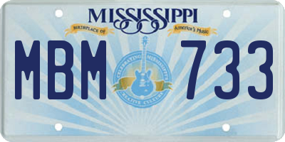MS license plate MBM733