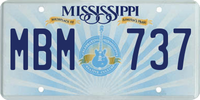MS license plate MBM737
