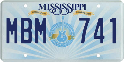 MS license plate MBM741